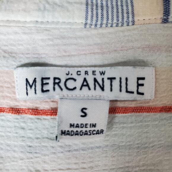 J.Crew Mercantile Womens Striped Tie Sleeve Button Up Shirt Size Small - Picture 3 of 6